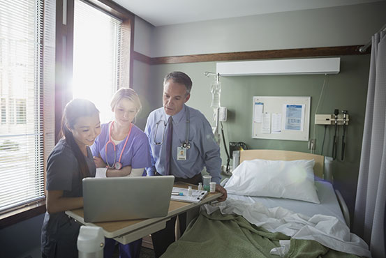 Two nurses and a doctor