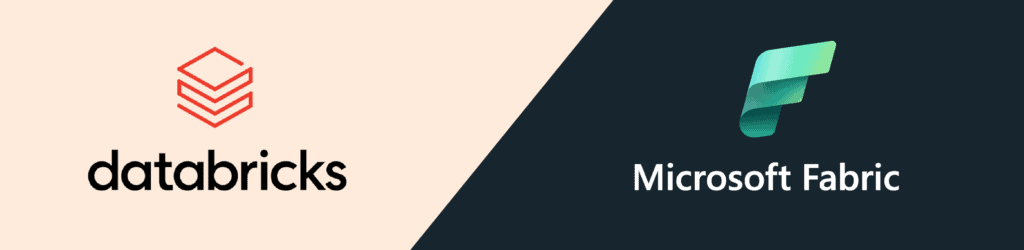 Microsoft Fabric and Databricks logos