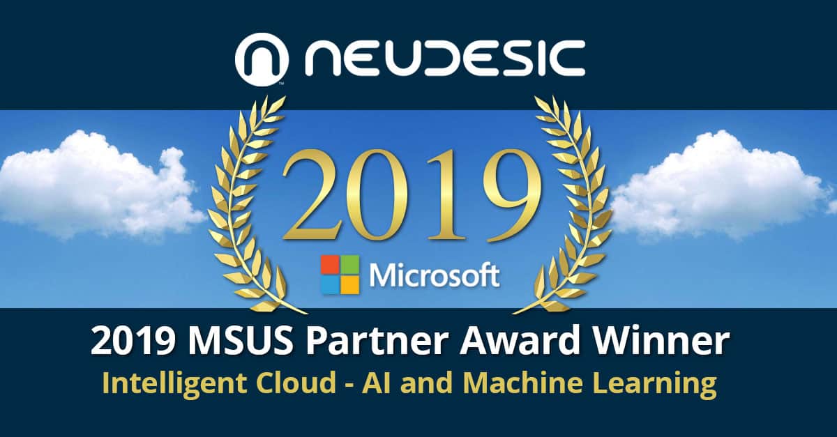 Neudesic has been announced as the Microsoft 2019 MSUS Partner Award