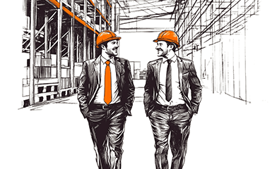 Neudesic-MFG-two-execs-hard-hats