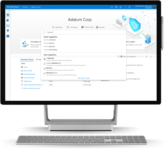 Purview Data Catalog Dasboard